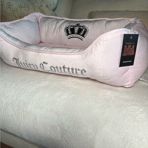 Juicy Couture Light Pink Velour Pet Bed